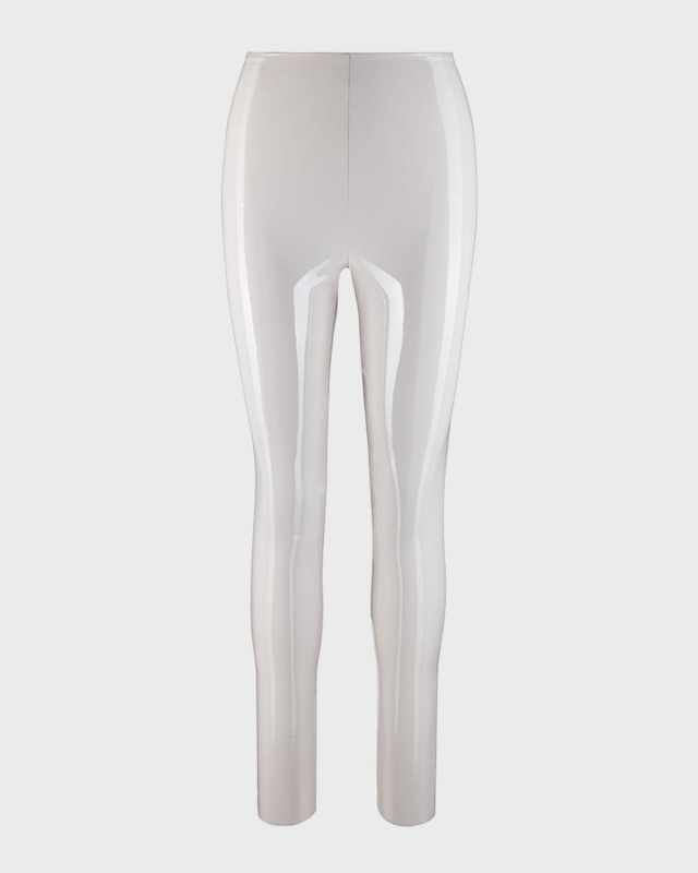 Classic Patent Faux-Leather Firming Leggings
